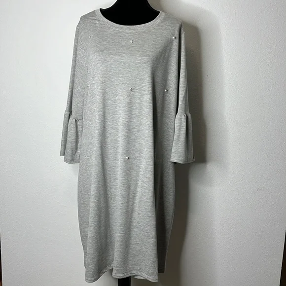 Lane Bryant | Dresses | Lane Bryant Size 22 24 Gray Jersey Dress With Faux Pearl Detail | Poshmark Lane Bryant | Dresses | Lane Bryant Size 22 24 Gray Jersey Dress With Faux Pearl Detail | Poshmark